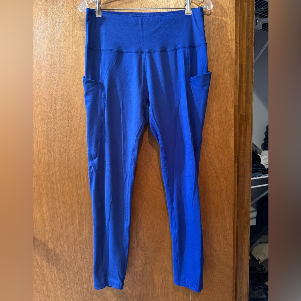 Women's Blue High-Waisted Leggings